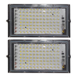 X 2 Reflectores Proyector Led 100w Blanco Frío Alta Potencia