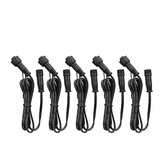 5pcs Cable Extensión 1m/39.4in Ip67 Impermeable Con Conector