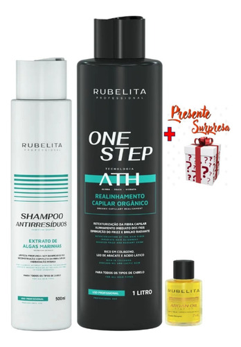 Progressiva One Step 1 Litro + Shampoo Rubelita Ganhe Brinde