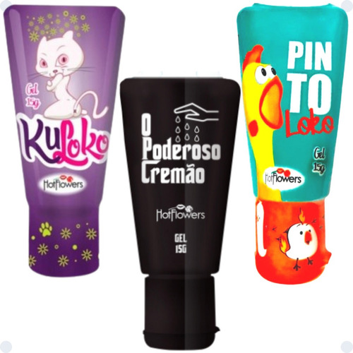 Kit Com 3 Gel Lubrificante Íntimo Produtos Eróticos Sex Shop