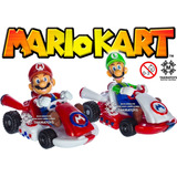 Mario Kart Duo Muñecos Mario Bros Y Luigi Bros Gokart C/ Luz