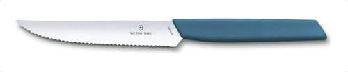 Cuchillo Victorinox Mesa Swiss Modern 12cm Filo Dentado Color Azul