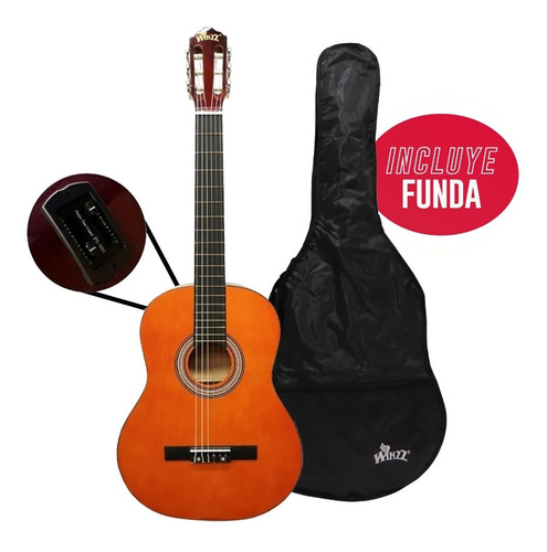Pack Guitarra Electrocriolla Funda + Accesorio Eq 2 Ban 