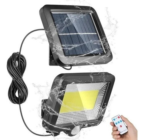 Lámpara Solar Recargable Exterior Jardín Pared Luz 100 Led