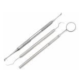 3 Pcs Tartar Placa Calculus Remover Raspador Diente Espejo D