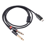 Cable Estéreo De Audio Y6usb C A Dual De 6.35 Mm C A Dual De