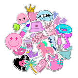 Stickers Girly Chicas Pack X20 Souvenirs Regalos Deco 