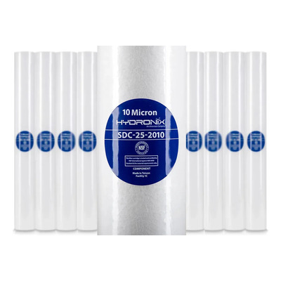Pack 12 Cartuchos / Filtros Polipropileno 2.5 X 20 10 Micra Color Blanco