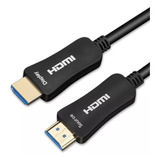 Gio Cable Hdmi Fibra Óptica 100 Metros 4k Blindado Uso Rudo