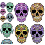 Pack De Diseños Vectorizados De Calaveras Skull Colores