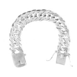 Pulseira Masculina Grumet Duplo 10mm Prata 925 18cm