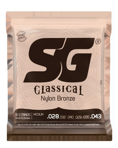 Encordado Cuerdas Guitarra Clasica Criolla Sg Nylon Plateada