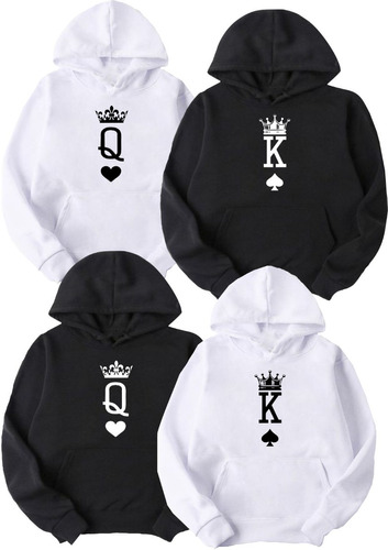 Hoodies O Sacos Para Parejas- Queen And King - Envió Gratis