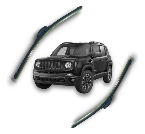 Juego Kit 2 Escobillas Goma Jeep Renegade 2021 2022 2023