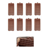 Pack 8 Moldes De Chocolate Molde Barra De Chocolate Silicona