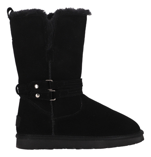 Bota Bamers Blast Belt Cuero Mujer Negro