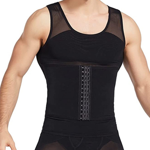 Chaleco Faja Corset Ajustable Para Caballero Cuello Redondo