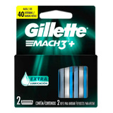Gillette Mach3 Repuestos Para Afeitar Extra Lubricación X2