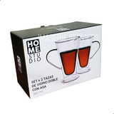 Set 2 Tazas Café Bodum Doble Vidrio Pared Latte Submarino