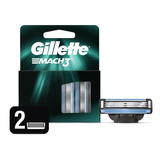 Gillette Mach3 Carga Aparelho De Barbear 2 Unidades