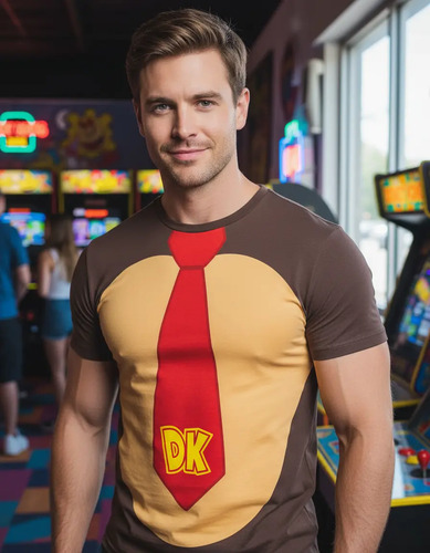 Playera Sublimada Full Print Disfraz Caricatura Donkey Kong