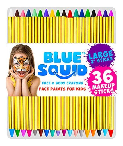 Set De 36 Crayones De Pintura Facial Piel Sensible De Fiesta