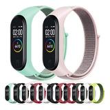 Kit 2 Pulseiras De Nylon Para Xiaomi Mi Band 3 / 4 / 5 / 6