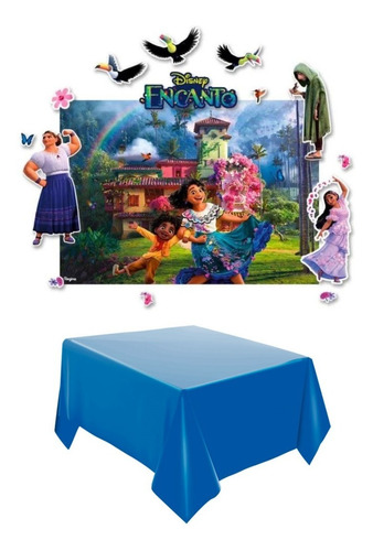 Kit Festa Encanto - Painel Decorativo E Toalha De Mesa