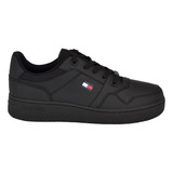 Tenis Tommy Hilfiger Krane Todo Negro 100% Original