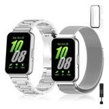 2 Pulseras Milanesas De Acero + Funda Pc For Samsung Galaxy