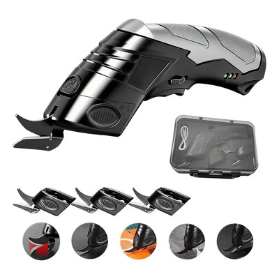 KALIOFUN Cortador Eléctrico Inalámbrico,10000RPM,Ligero con 3 Cuchillas y Batería 2000mAh. Incluye Estuche Portátil. Corte Rápido para Tela,Cartón,Cuero,Alfombra. Ideal para Manualidades,Costura y DIY | Meses sin interés