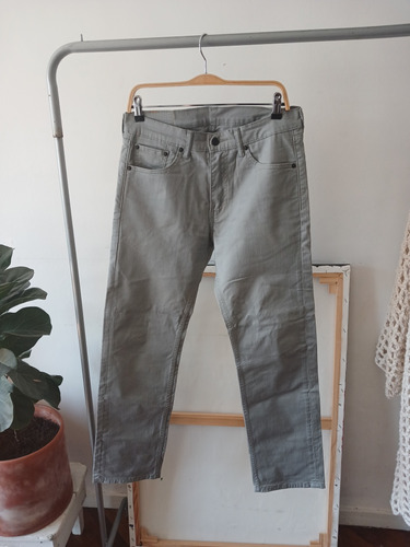 Jean Pantalón Levis 505 Gris Gabardina Talle 30 Importado 