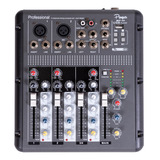 Mixer Consola 4 Canales Parquer Usb Efectos Mp3 Phantom