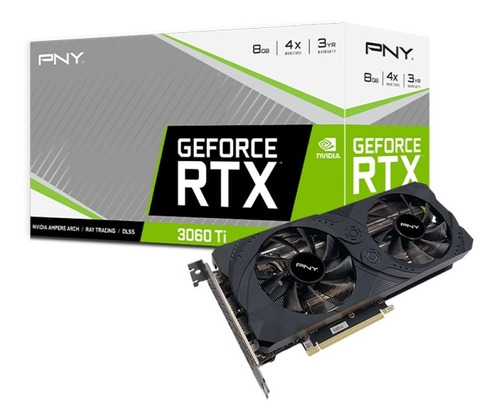 Placa De Video Pny  Rtx 3060 Ti 8gb Uprising 2x Fan Lhr