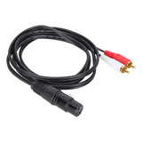 Cable Canon Xlr Hembra Balanceado A 2 Rca 1 Mt