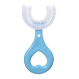 Escova Dental Infantil Silicone Em U - De 2 A 6 Anos Cor Azul