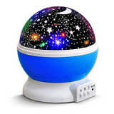 Veladores Dormitorio Proyector Estrella Luna Luz 360 Usb New