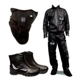 Piloto Lluvia Moto Pantaneiro  + Botas Hifly + Mascara Fas !