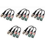 5 Conector Video Balun Passivo 300m Bnc Macho Cftv Balloon