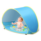 Barraca Infantil Com Piscina Proteção Uv Tenda Bebês Praia