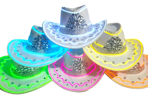 Sombrero Cowboy Luminoso Neón