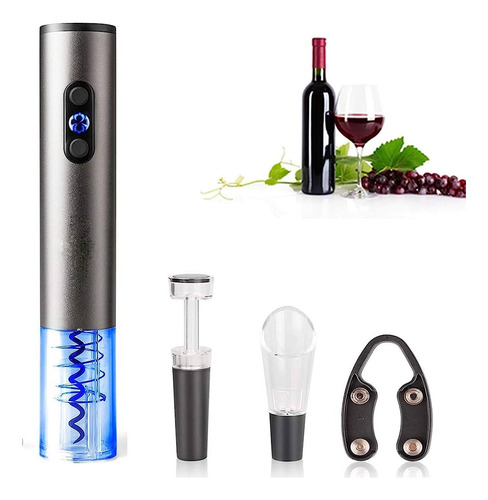 Sacacorchos Automatico Destapador Recargable Usb Vinos + Acc