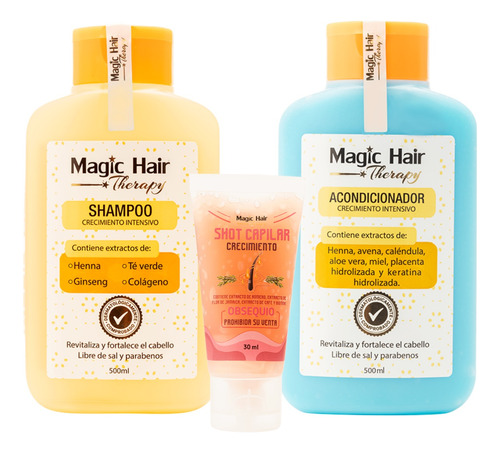 Magic Hair Shampoo Y Acondicionador Crec - mL a $75