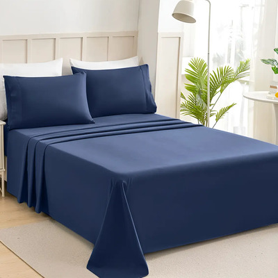 Juego De Sábanas King size 2500 Hilos Microfibra Elegante Suave y cómodo Lujoso Hipoalergénico 4 Pcs Azul | MercadoLibre
