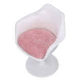 Silla De Oficina Abs Doll House, Color Blanco Y Rosa, Con Pi