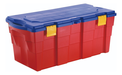 Caja Baul Organizadora 100 Litros Wenco Color Rojo Toybox