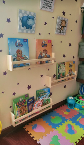 Libreros Biblioteca 3 Unid En Pino Tipo Montessori