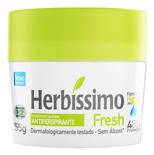 Desodorante Creme Herbíssimo Fresh 55g