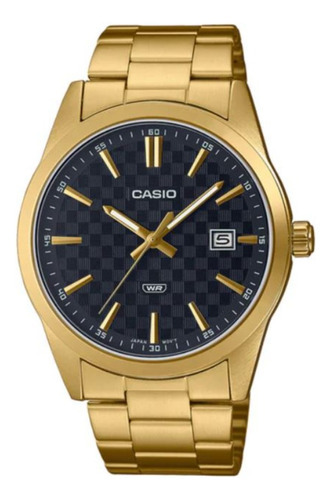 Reloj Casio Mtpvd03g-1audf Cuarzo Hombre Color De La Correa Dorado Color Del Bisel Dorado Color Del Fondo Negro