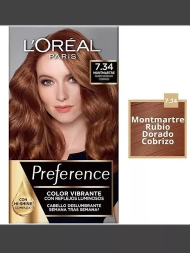 Paquete De 2 Tintes Preference Loréal Alto Brillotono 7.34